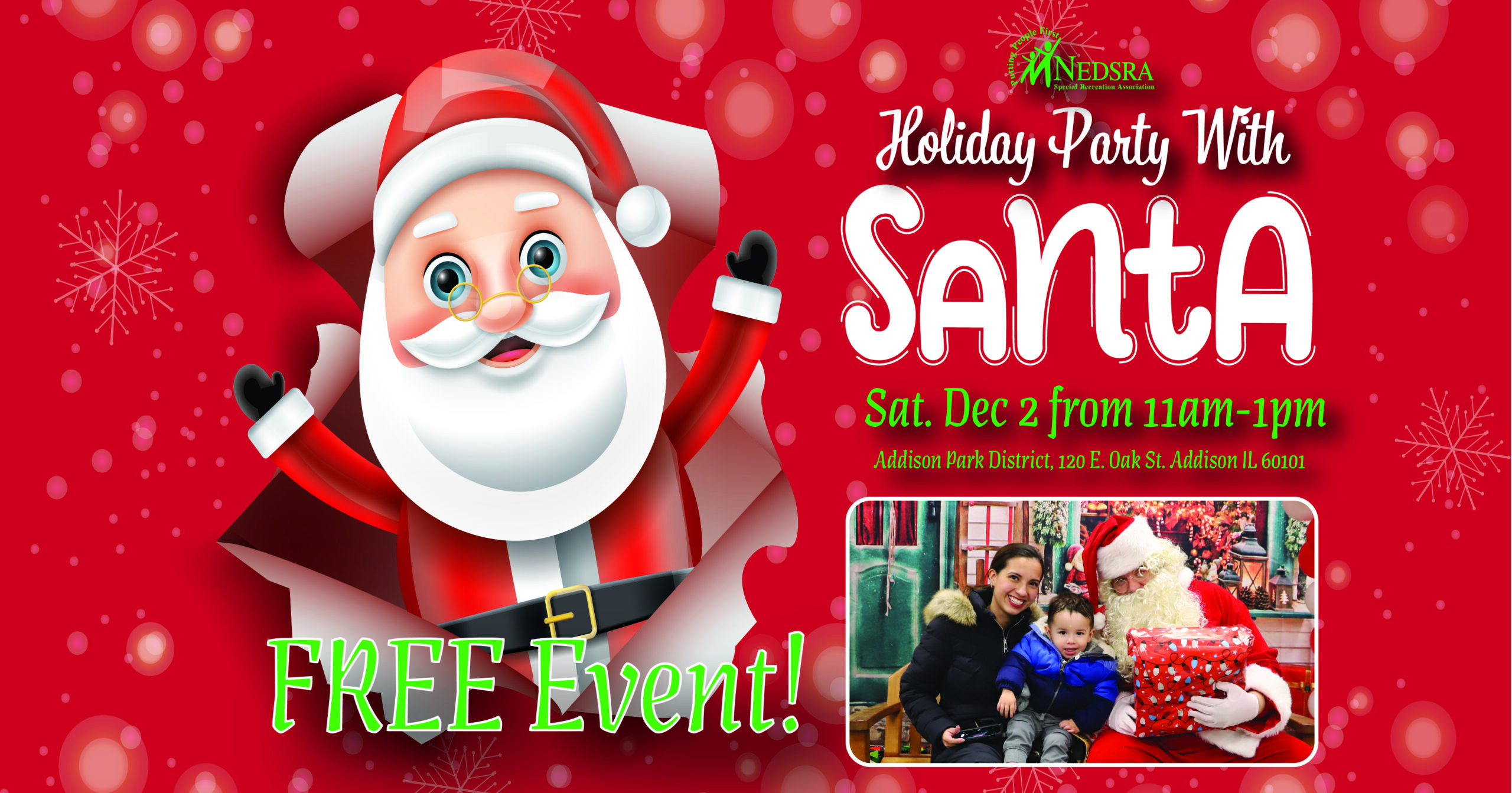 Holiday Party with Santa | Northeast DuPage Special Recreation Association